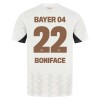 Maillot de Supporter Bayer 04 Leverkusen Victor Boniface 22 Extérieur 2024-25 Pour Homme